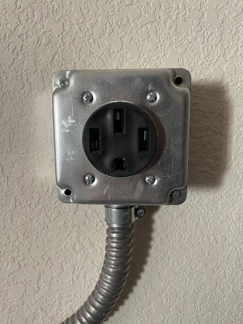 NEMA 14-50 outlet installed for Smart Home Electrical in Veneta